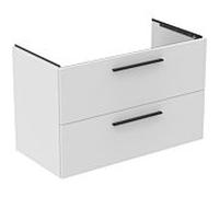 Ideal Standard i.life B meuble sous-vasque T5584DU 2 tiroirs, siphon à gauche 1000x505x630mm, blanc mat