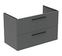 Ideal Standard i.life B meuble sous-vasque T5585NG 2 siphon extractible à droite, 1000x505x630 mm, gris quartz mat