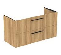 Ideal Standard i.life B meuble sous-vasque T5586NX 2 siphon extractible à gauche, 1200x505x630 mm, chêne naturel