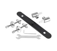 Ideal Standard - Multi Suites, Ensemble de charnières pour siège de toilette slim à fermeture ralentie série 21 en acier inoxydable, TV112AA, Chromé