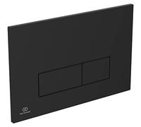 Ideal Standard - Plaque de commande Oleas R0121A6 - Double chasse mécanique - Noir mat