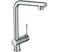 Ideal Standard Robinet de cuisine CeraLook BC177AA chromé, ND, avec bec haut et douchette extractible, saillie 207 mm