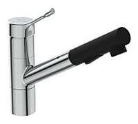 Ideal Standard robinet de cuisine CeraLook BC297AA, bec centré, douchette à main, saillie 233 mm, chromé