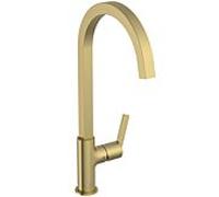 Ideal Standard Robinet de cuisine Gusto BD411A2 or brossé, avec bec tubulaire haut carré