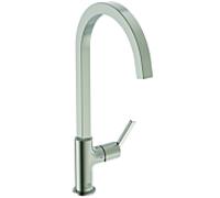 Ideal Standard Robinet de cuisine Gusto BD411GN tempête d'argent, avec bec haut carré