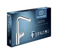 Ideal Standard Robinet de cuisine Gusto BD420AA chromé , avec bec flexible et douchette extractible 2 fonctions