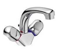 Ideal Standard Robinet de lavabo Alpha chrome B2039AA, saillie 130 mm, avec garniture de vidage