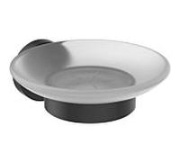 Ideal Standard IOM - Porte-savon avec support, noir / verre satiné A9122XG