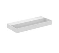 Ideal Standard Solos lavabo T536801 121,5x51,5x12,5cm, 2 trous de robinetterie, sans trop-plein, sol, blanc