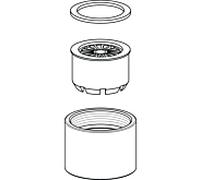Ideal Standard Strahlregler M22X1, complet, B960911GN pour bec verseur, acier inoxydable