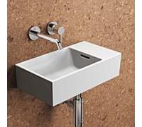 Ideal Standard supplémentaire T392201 45x25x15cm, banc de robinetterie à droite, avec trop-plein, sans trou pour robinetterie, blanc