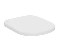 Ideal Standard Tempo abattant WC recouvrant, forme en D - Blanc (Alpin) | Abattant WC avec charnières robustes en acier inoxydable, T679801