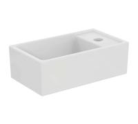 Ideal Standard Tempo - Lave-mains 37x21 cm, sans trop-plein, 1 trou de robinetterie à droite, blanc E211201