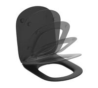 Ideal Standard Abattant WC Tesi T3527V3 – Descente amortie, Duroplast, Noir mat