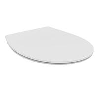 Ideal Standard Tirso abattant WC universel de forme ovale - Blanc | Abattant WC universel avec mécanisme de fermeture en douceur (Softclose) et charnières en acier Inoxydable, E252901