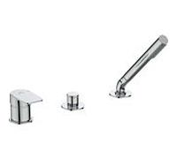 Ideal Standard Tonic II Mitigeur de bain 3 trous A6349AA montage sur rebord de baignoire, sans bec de bain, chromé