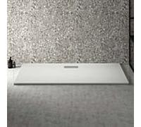 Ideal Standard Ultra Flat Nouveau receveur de douche rectangulaire T447801 garniture de vidange avec couvercle, 160 x 70 x 2,5 cm, blanc (Alpin)