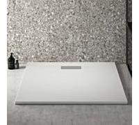Ideal Standard Ultra Flat Nouveau receveur de douche rectangulaire T448201 garniture de vidange avec couvercle, 100 x 90 x 2,5 cm, blanc (Alpin)