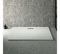 Ideal Standard Ultra Flat Nouveau receveur de douche rectangulaire T449001 garniture de vidange avec couvercle, 140 x 100 x 2,5 cm, blanc (Alpin)