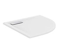 Ideal Standard Ultra Flat New T4491V1 80 x 80 x 801 cm, blanc soie, garniture de vidange avec couvercle