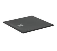 Ideal Standard - Ultra Flat S+, Receveur de douche carré ultra-mince en résine effet pierre, 100x100cm, Ideal Solid, Noir