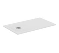 Ideal Standard - Ultra Flat S+, Receveur de douche rectangulaire ultra-mince en résine effet pierre, 120x70cm, Ideal Solid, Échappement côté court, Blanc