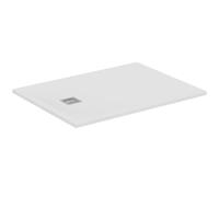 Ideal Standard - Ultra Flat S+, Receveur de douche rectangulaire ultra-mince en résine effet pierre, 120x90cm, Ideal Solid, Échappement côté court, Blanc