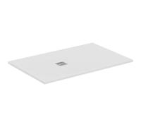 Ideal Standard - Ultra Flat S+, Receveur de douche rectangulaire ultra-mince en résine effet pierre, 140x90cm, Ideal Solid, Échappement côté court, Blanc