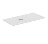 Ideal Standard - Ultra Flat S+, Receveur de douche rectangulaire ultra-mince en résine effet pierre, 140x70cm, Ideal Solid, Échappement côté court, Blanc