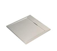 Ideal Standard -Ultraflat S I.Life Receveur de Douche Ultraplat 3 cm d'Épaisseur, Résine, Carré 90 x 90 cm, Finition Pierre Texturée, Naturellement Anti-Dérapant, Sable, T5227FT