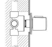 Ideal Standard valve de chasse Ceratherm A4657AA chrome vanne multi-voies cachées,