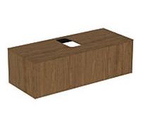 Ideal Standard vasque Conca T3931Y5 avec découpe, coulissant 2000 , 120x50,5x37 cm, centre, placage noyer foncé