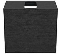 Ideal Standard vasque Conca T3946Y4 avec découpe, 2 tiroirs, 60x37x55 cm, centre, placage chêne flammé