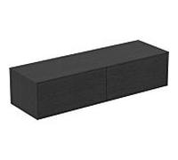 Ideal Standard vasque Conca T4315Y4 sans découpe, 2 tiroirs, 160x50,5x37 cm, plaqué chêne flammé
