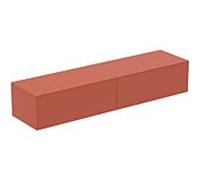Ideal Standard vasque Conca T4316Y3 sans découpe, 2 tiroirs, 200x50,5x37 cm, laqué mat Sunset