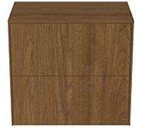 Ideal Standard vasque Conca T4327Y5 sans découpe, 2 tiroirs, 60x37x55 cm, placage noyer foncé