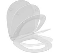 Ideal Standard WC siège Connect plat E772401 blanc, charnière fermeture silencieuse Inox