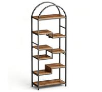 IdealHouse Bibliothèque Arche Design Métal 170 cm 60 cm Vintage Design | Courbe originale au design industriel; format compact pour espaces étroits; structure robuste