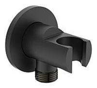 Ideal Standard Idealrain - Support de douche avec connecteur, noir BC807XG