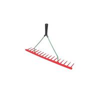 Idealspaten 66440040 Râteau d'un Côté en Plastique, Argent/rouge/noir, 64 cm