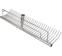 Idealspaten 66457000 Râteau à Gazon avec 2 Support de Parallèle, Argent, 70 cm