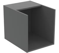 IdealStandard i.life B Ensemble de meubles, 1 tiroir, 1 compartiment ouvert, poignée chromée, plateau de toilette inclus, 1002x507x456mm, T5755NG, Couleur: gris quartz