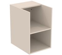 IdealStandard i.life B Ensemble de meubles, 2 tiroirs, 2 compartiments ouverts, poignées chromées, plateau de toilette inclus, 1002x507x646mm, T5753NF, Couleur: Beige sable