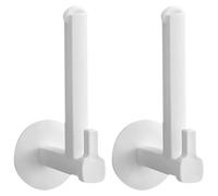 IDEANATEGRATE 2pcs Crochets Adhésifs Blancs Multi-fonctionnels pour Rideaux, Fixation Forte sans Perçage, Design Minimaliste en Ps, Accessoires Pratiques pour Fenêtres et Salle de Bain