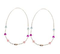 IDEANATEGRATE 2pcs Lanières en Acrylique pour Masque Garçon et Filles Anti-perte, Design Mode, Cordon Confortable pour Masque Facial et Chapeau, Sécurité pour Garçon et Fille