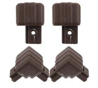 IDEANATEGRATE 4 Pièces Accessoire de Cadre de Auvent pour Balançoire de Jardin Compatible Parties Traditionnelles et Modernes, Angle Droit, Plastique Noir, Résistant aux Intempéries,