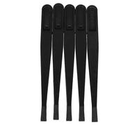 IDEANATEGRATE 5 Pièces Pince Antistatique et Réduction des Courts-circuits à Pointe Plate en Fibre de Carbone Noire Garantissant Sécurité Électrique pour Réparation Électronique et Projets Diy