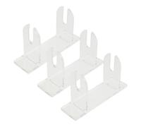 IDEANATEGRATE Bloc de montage ventilateur en Acrylique 3pcs à base large et rainure centrale pour présentation sécurisée des éventails ronds dans la décoration intérieure