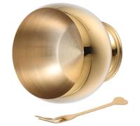 IDEANATEGRATE Bol à Dessert en Acier Inoxydable à Pied de 9,5oz Résistant à L'usure Quotidienne avec Design Élégant, pour Fêtes de Noël et Réunions Familiales