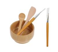 IDEANATEGRATE Bol à Masques pour Usage Professionnel en Salon de en Bois Flexible et Facile à Nettoyer 1 Set D'ustensiles pour Masque Facial ou Usage Personnel à Domicile